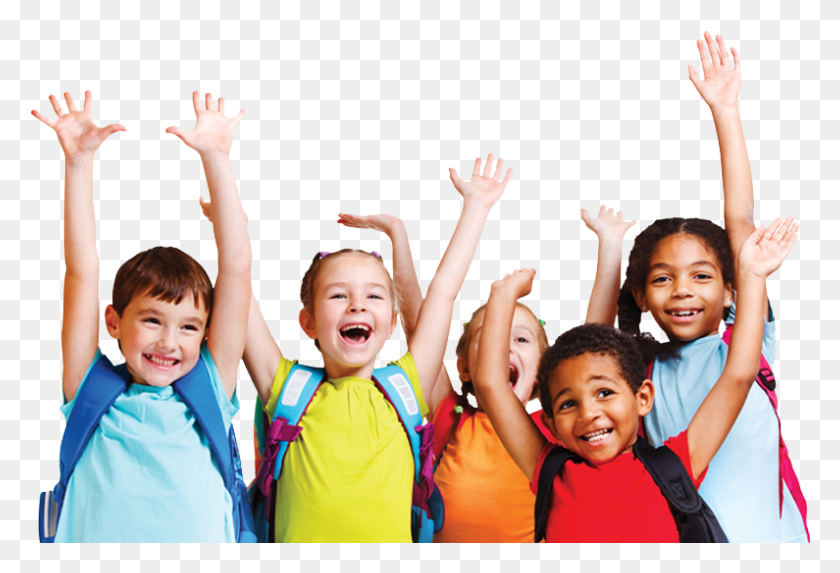 795x523 Image Freeuse Library Transparent Kid Elementary School Kids Hands Up, Person, Human, People HD PNG Download