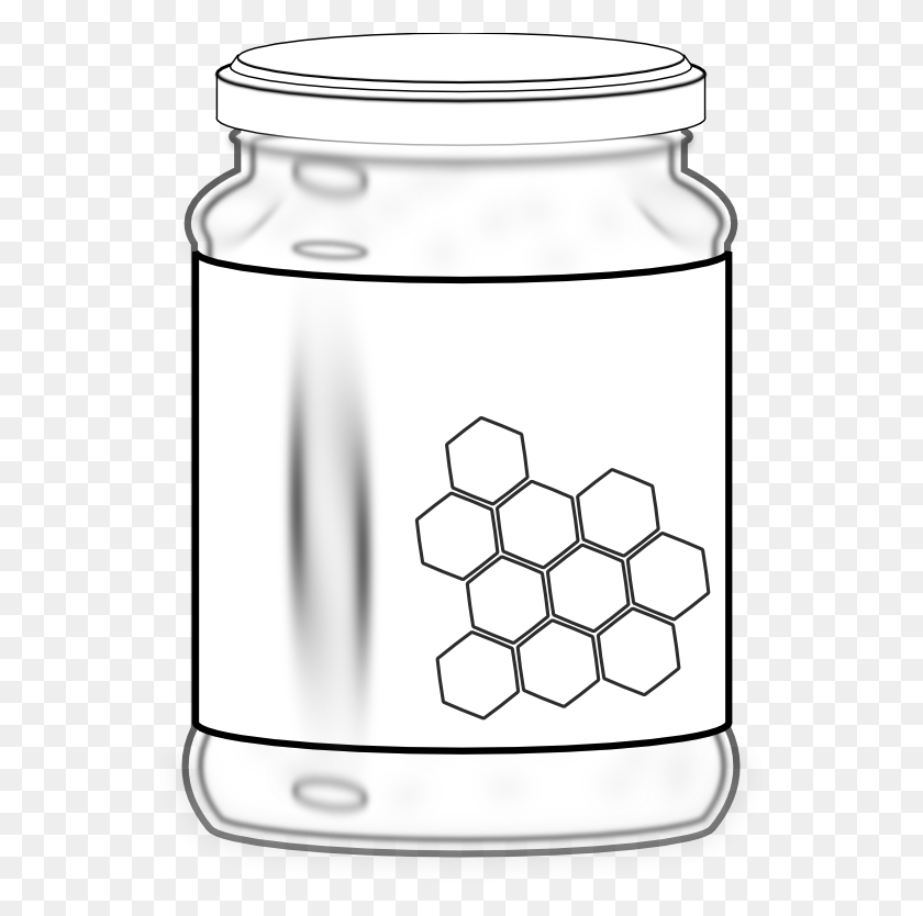 555x774 Image Freeuse Stock Clipartist Net Clip Art Honey Line Honey Black And White, Tin, Can, Milk Can HD PNG Download