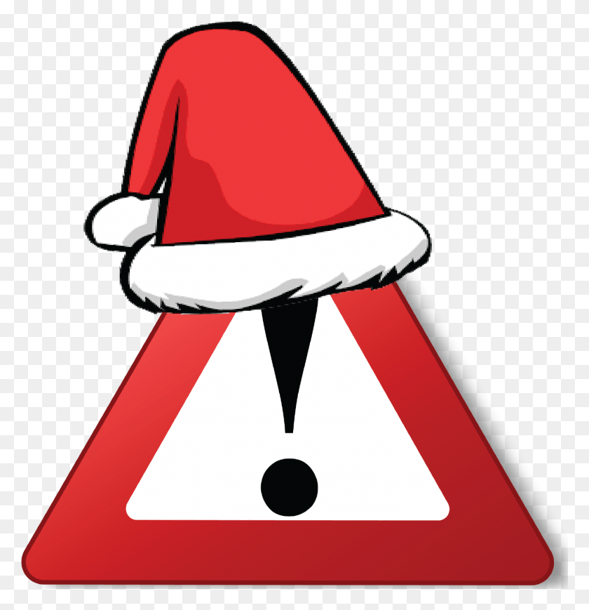 1363x1415 Изображение Freeuse Stock Обеспечение Безопасности Склада Во Время Рождества Hat Cartoon Transparent, Triangle, Symbol, Sign Hd Png Download