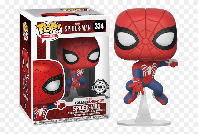 677x509 Image Funko Pop Spider Man In The Verse, Toy, Label, Text HD PNG Download