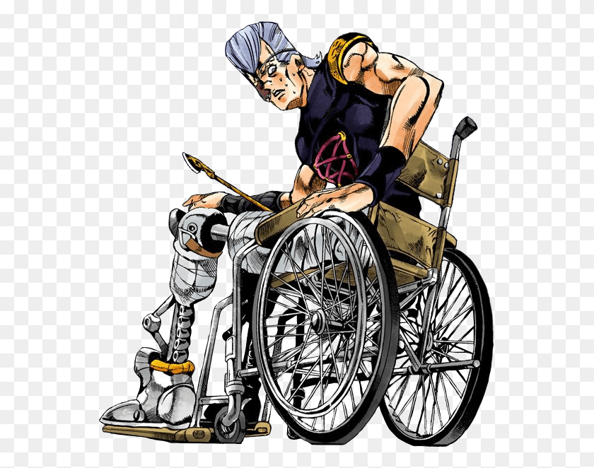 559x602 Image Image Image Image Polnareff Part 5 Anime, Chair, Furniture, Wheel HD PNG Download