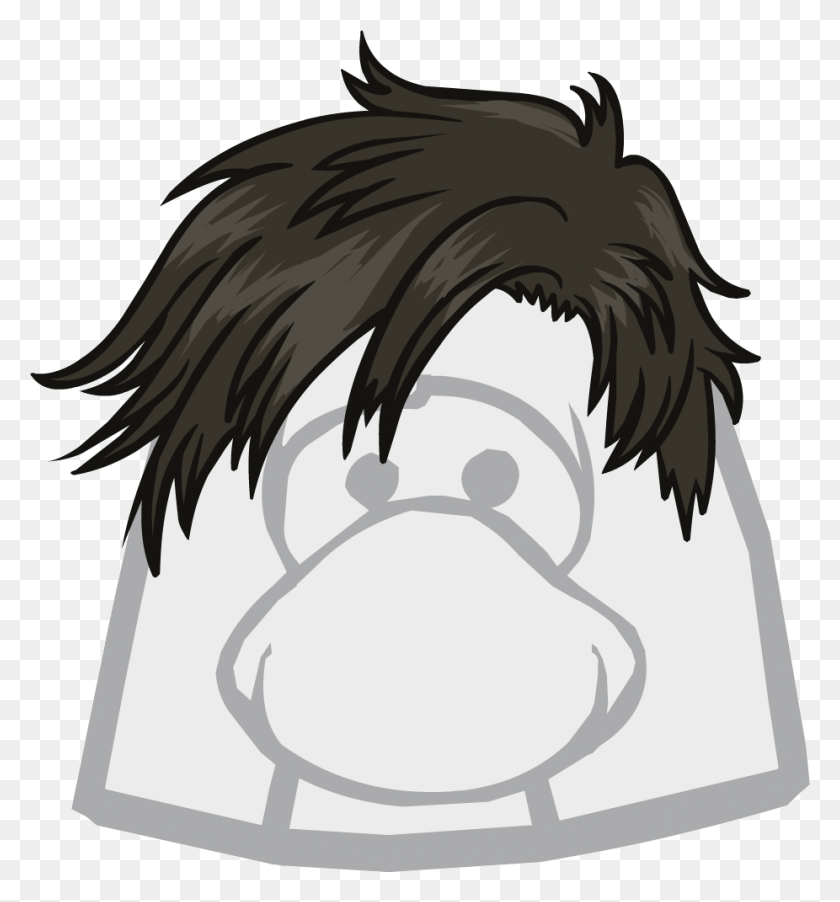 926x1000 Image Image Image Messy Hair Club Penguin Earth Hat, Bird, Animal HD PNG Download