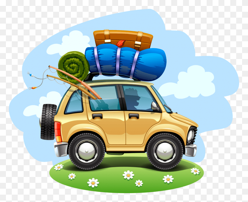 1600x1284 Image Information Cartoon Traveling Car, Vehicle, Transportation, Automobile HD PNG Download
