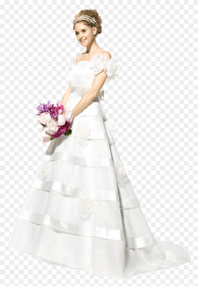 1153x1699 Image Information Woman In Wedding Dress, Clothing, Apparel, Wedding Gown HD PNG Download