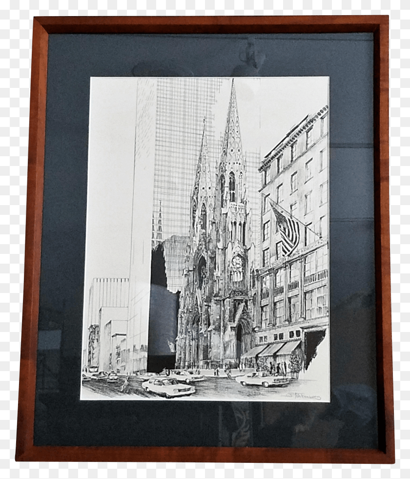 2859x3379 Image Library Cathedral Drawing Pen Ink Picture Frame HD PNG Download