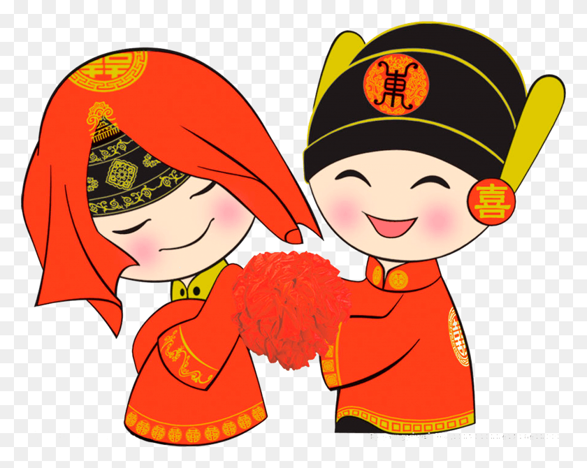 3788x2964 Image Library China Chinese Marriage Couple Monkey Cartoon Chinese Groom Bride HD PNG Download