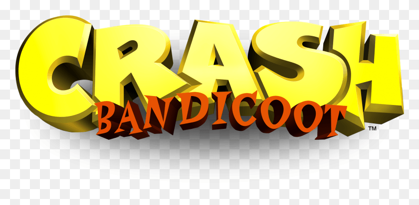 1772x801 Image Low Res Official Crash Bandicoot Logo With Crash Bandicoot Logo, Text, Alphabet, Dynamite HD PNG Download