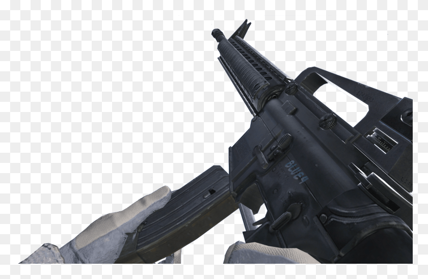 2396x1502 Image M16a4 Reload Cod4 The Call Of Duty Wiki Black Assault Rifle, Gun, Weapon, Weaponry HD PNG Download