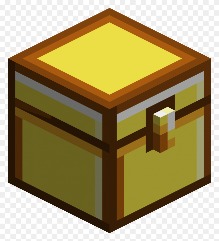 1298x1443 Золотой Сундук Minecraft, Почтовый Ящик, Почтовый Ящик, Ящик Hd Png Скачать