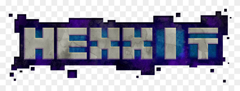 984x329 Логотип Minecraft Hexxit, Фиолетовый, Блюдо, Еда Png Скачать