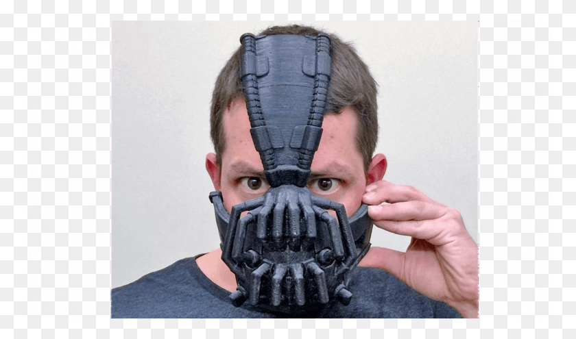 772x435 Image Of 3d Printed Mask 3d Printed Bane Mask, Person, Human, Helmet HD PNG Download