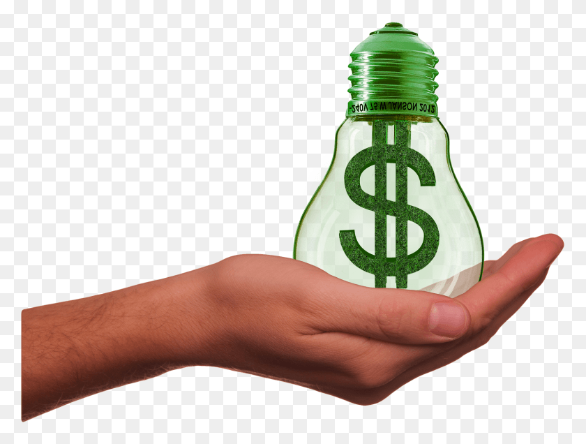 1589x1174 Image Of A Hand Holding An Incandescent Lightbulb Save Money On Solar Energy, Bottle, Person, Human HD PNG Download