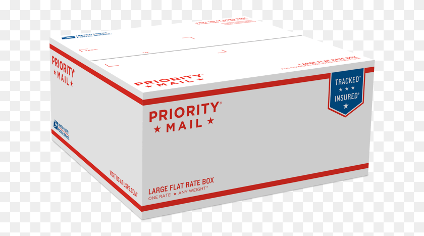 646x407 Image Of A Priority Mail Large Flat Rate Box Box, Cardboard, Carton, Package Delivery HD PNG Download