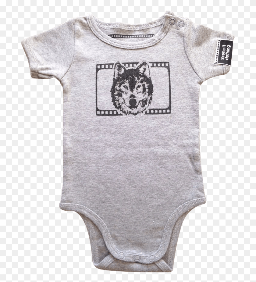 705x865 Image Of Baby Wolf One Piece Garment, Clothing, Apparel, Shirt Descargar Hd Png