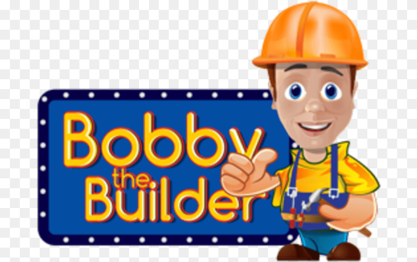 695x529 Image Of Bobby The Builder Bobby The Builder, Clothing, Hardhat, Helmet, Baby Clipart PNG