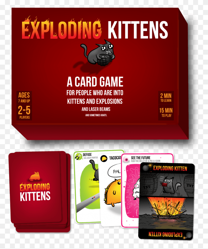 794x959 Image Of Exploding Kittens Card Game Exploding Kittens No Of Cards, Advertisement, Poster, Flyer HD PNG Download