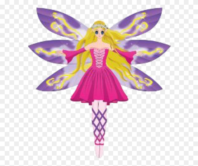 608x644 Image Of Fairy Cloudpleasers Kite Fairy, Doll, Toy, Purple Descargar Hd Png
