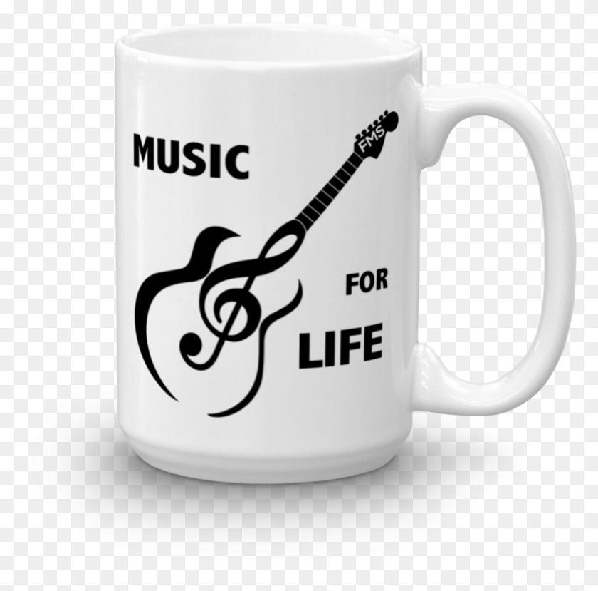 816x805 Image Of Fms 15 Oz White Mug Treble Clef, Coffee Cup, Cup, Pottery HD PNG Download