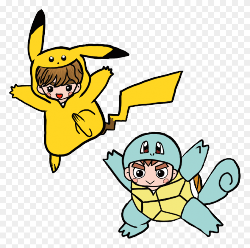 1051x1041 Image Of Got7 Pokemon Squirtle, Hand, Comics, Book HD PNG Download