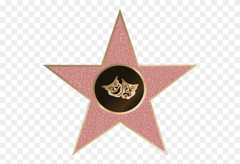 541x515 Image Of Hollywood Star Emblem, Star Symbol, Symbol HD PNG Download