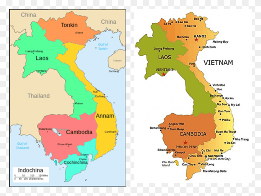 873x638 Image Of Indo China Included Vietnam Laos And Cambodia French Indochina Today, Map, Diagram, Atlas HD PNG Download
