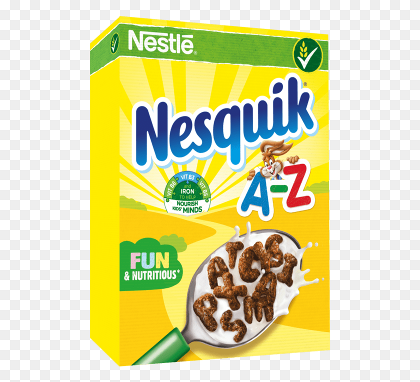 483x704 Image Of Nesquik A Z Breakfast Cereal Nestl Nesquik Alphabet, Snack, Food, Cracker HD PNG Download