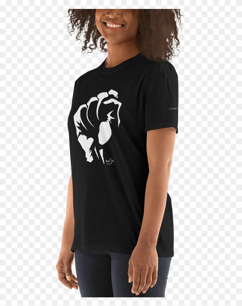 453x1001 Image Of Power To The People Fist T Shirt T Shirt, Clothing, Apparel, Hand HD PNG Download