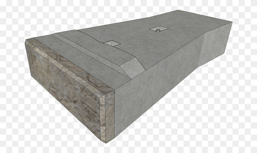 682x440 Image Of Recon Full Base Block Retaining Wall, Furniture, Box, Concrete HD PNG Download