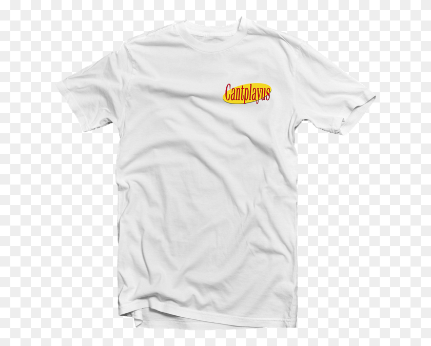 629x615 Image Of Seinfeld Classic T Shirt White Titan Barbershop T Shirt, Clothing, Apparel, T-shirt HD PNG Download