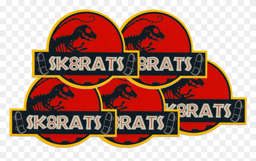 2143x1289 Descargar Png Sk8Rats Jurassic Park Sticker Pack, Logotipo, Símbolo, Marca Registrada Hd Png