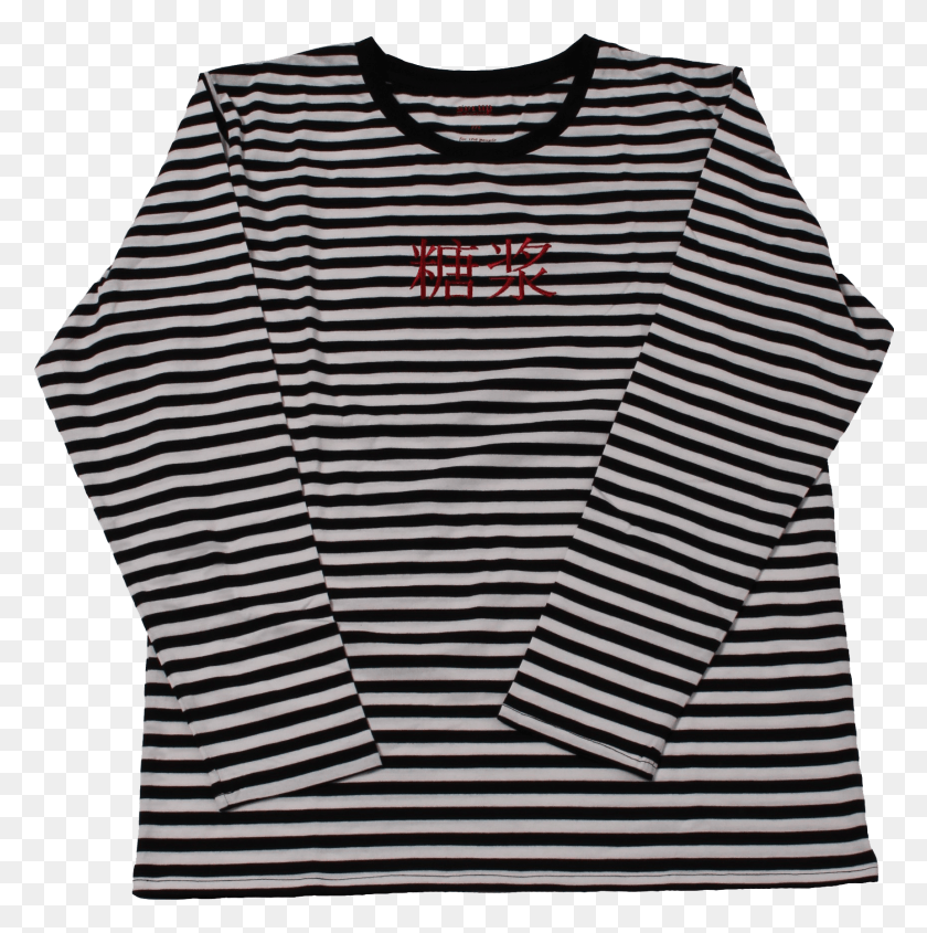 1721x1733 Image Of Ss18 Bw Striped Long Sleeve Tee Syrup Clothing, Apparel, Rug, Long Sleeve HD PNG Download