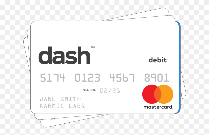 656x486 Image Of The Dash Prepaid Mastercard Graphic Design, Text, Paper, Business Card HD PNG Download