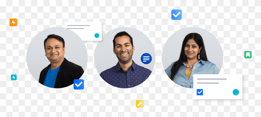 2797x1135 Image Of Three Walmart Labs Employees Team, Person, Human, Face Descargar Hd Png
