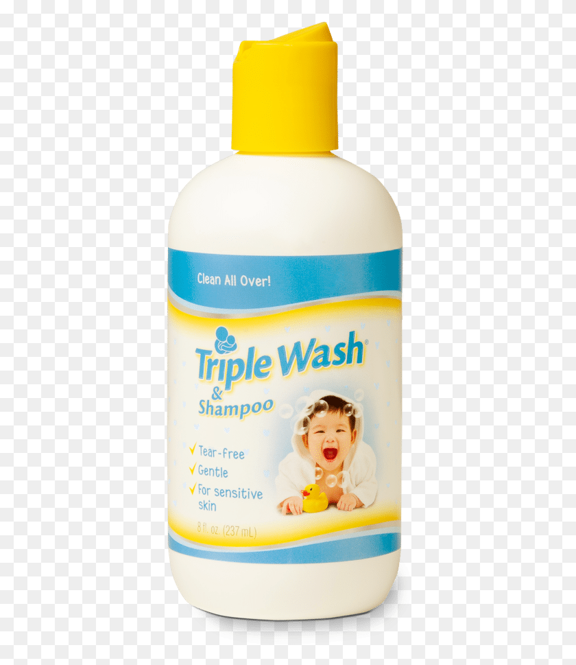 360x909 Image Of Triple Wash Gentle Baby Body Washshampoo Plastic Bottle, Person, Human, Girl HD PNG Download