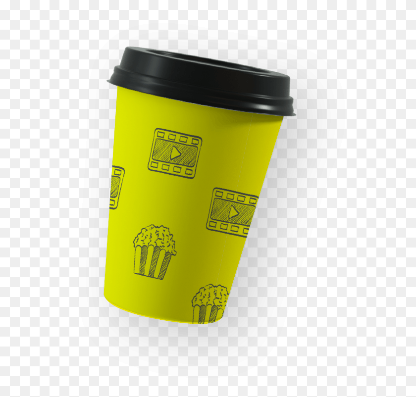 557x742 Image Of Yellow Papercup Coffee Cup, Shaker, Bottle, Steel HD PNG Download