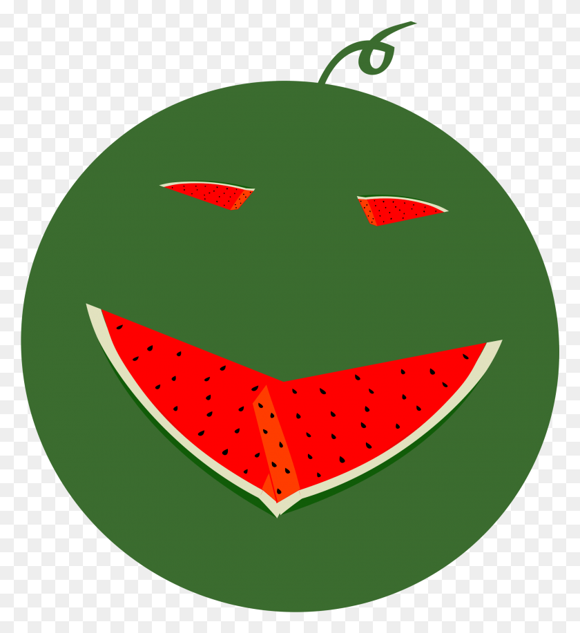 2025x2227 Image Red Watermelon Face Clipart, Plant, Fruit, Food HD PNG Download