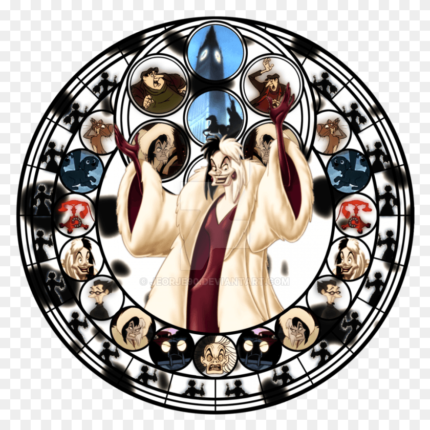 900x900 Image Report Cruella De Vil Stained Glass, Clock Tower, Tower HD PNG Download