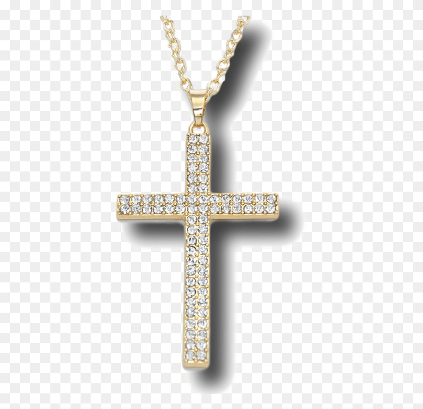 391x751 Image Report Gold Cross Chain, Symbol, Crucifix, Pendant HD PNG Download