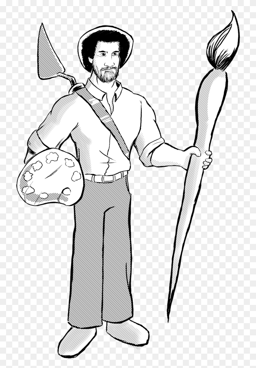 738x1147 Image Result For Bob Ross Coloring Sheet Bob Ross Coloring Page, Person, Human, Duel HD PNG Download