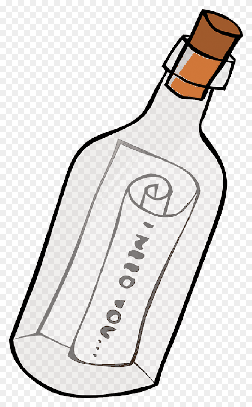 800x1329 Image Result For Bottle Shape Outline Cartoon Letter In A Bottle, Beverage, Drink, Soda HD PNG Download