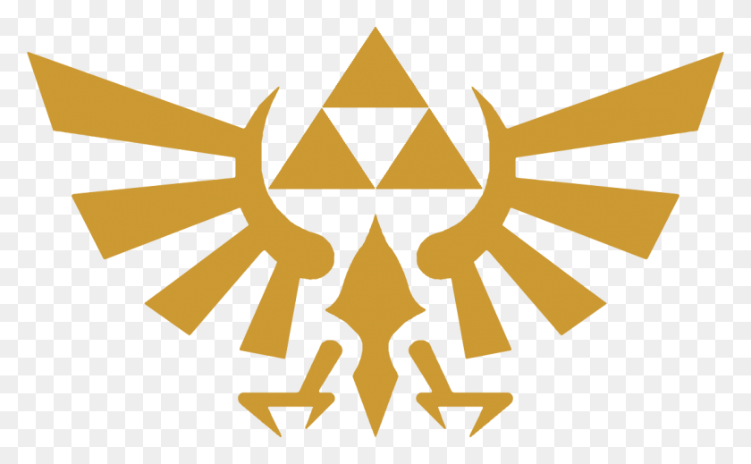 1104x650 Png Изображение - Hylian Crest Zelda Triforce, Символ, Крест, Треугольник Png.