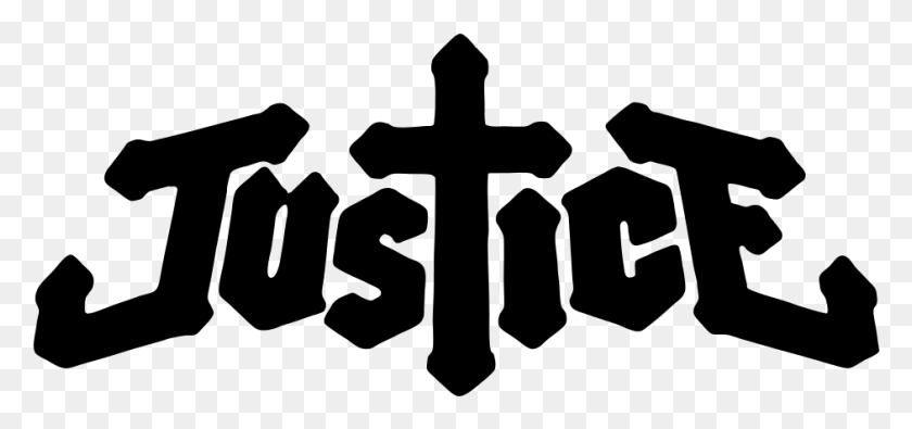 941x405 Image Result For Justice Dj Poster Cross Modern Logo Justice Band Logo, Gray, World Of Warcraft HD PNG Download