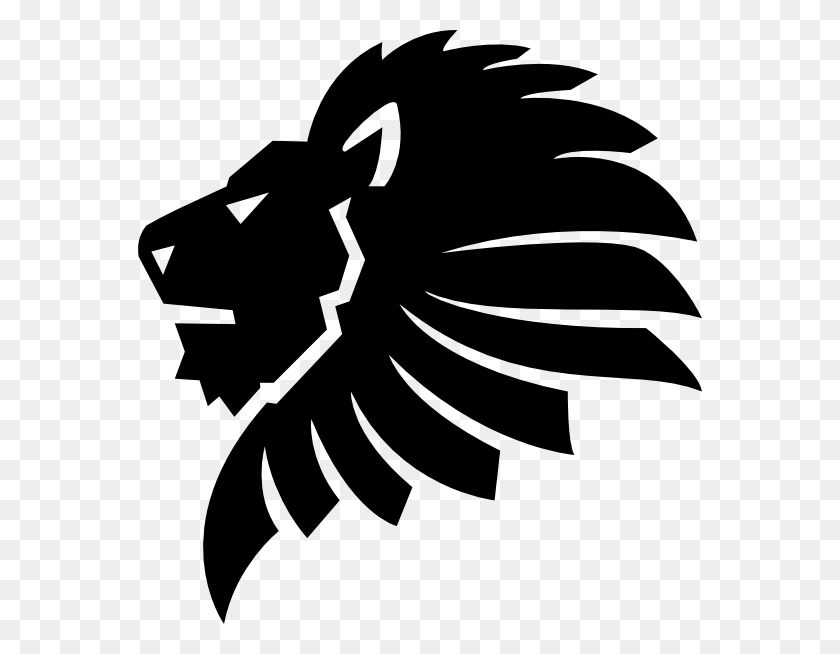564x594 Image Result For Lion Logo Black Lion Head Clipart Black And White, Stencil, Symbol, Graphics HD PNG Download