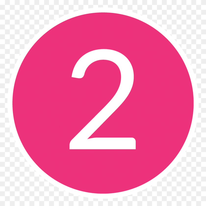 786x786 Image Result For Number 2 In Circle Transparent Number 2 In A Pink Circle, Symbol, Text HD PNG Download