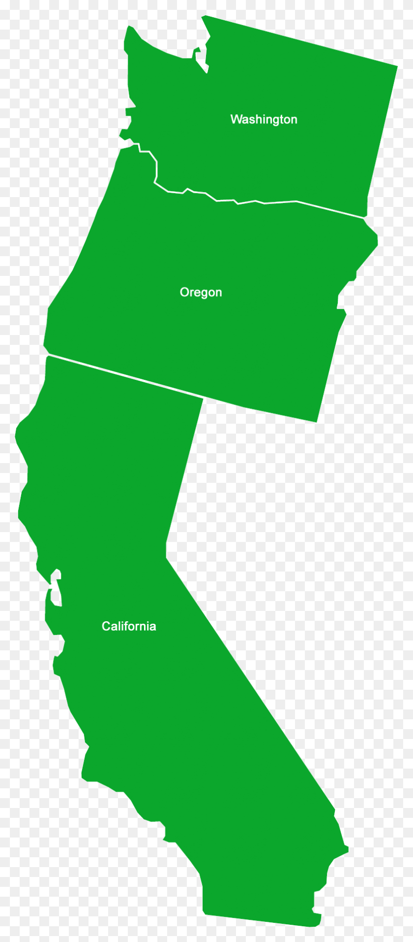 786x1867 Image Result For Outline Of Washington Oregon And California Washington Oregon And California Map, Stocking, Gift, Christmas Stocking HD PNG Download