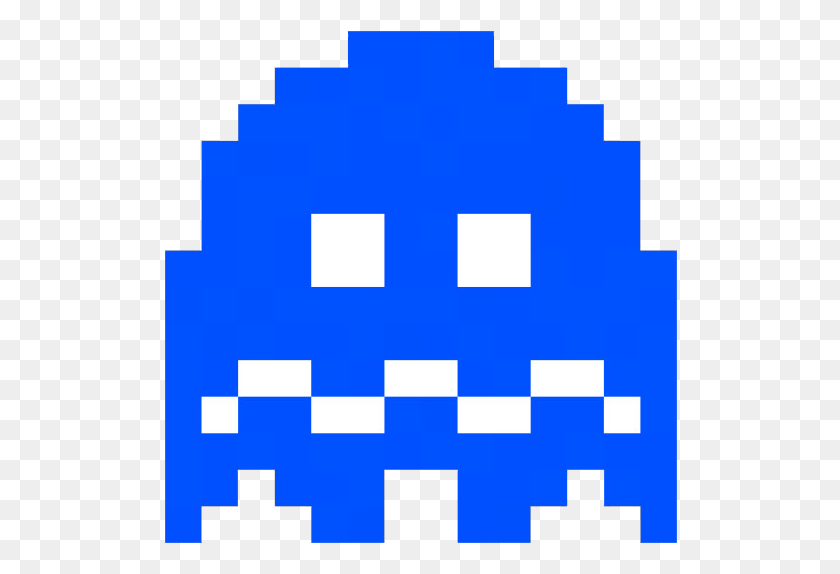 515x514 Image Result For Pacman Scared Ghost Pacman Dark Blue Ghost, First Aid, Pac Man HD PNG Download