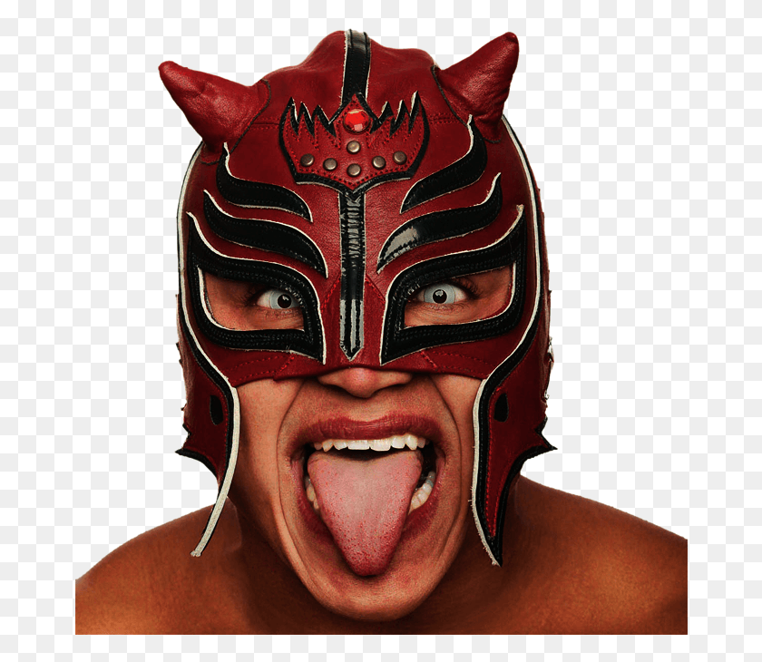 676x670 Image Rey Mysterio Devil Mask, Person, Human, Mouth HD PNG Download