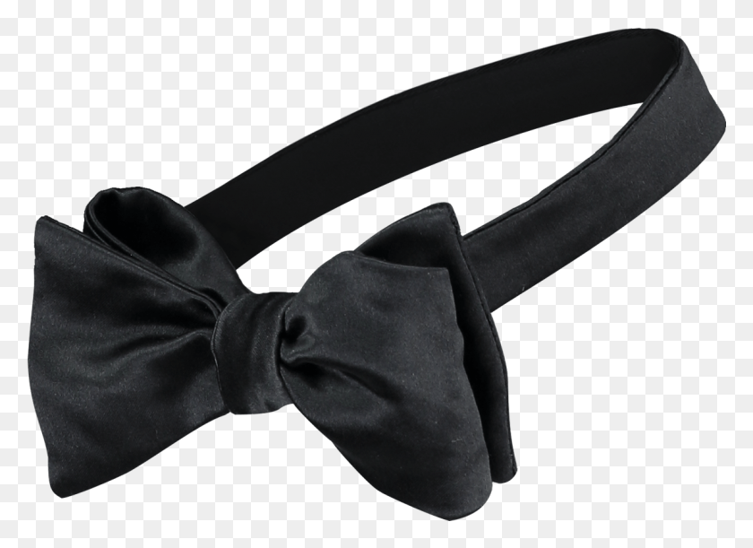 Image Royalty Free Cad The Dandy Black Self Satin Bow Bow Tie From Side, Accessories, Accessory, Tie HD PNG Download