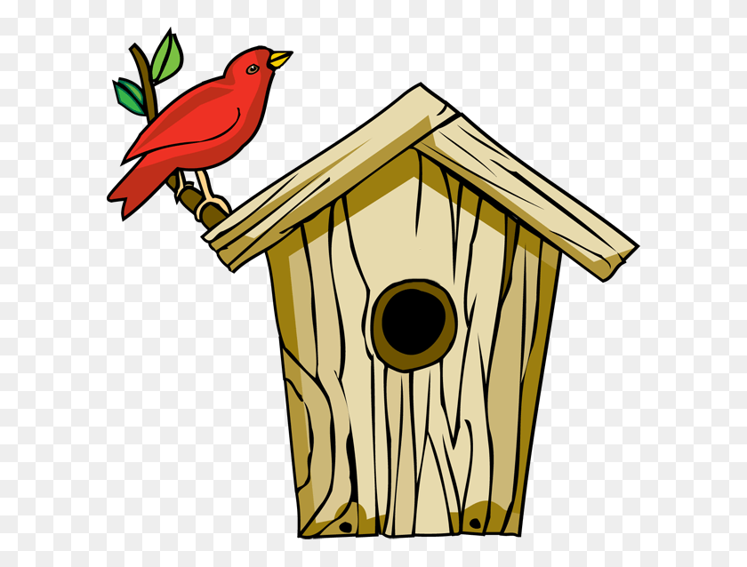 600x578 Image Royalty Free Stock Birdhouse Clipart Shabby Chic Clip Art Bird House, Animal, Cardinal, Bird Feeder HD PNG Download