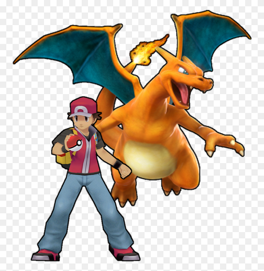 762x804 Image S D Red And Charizard, Dragon, Statue, Sculpture HD PNG Download